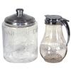 Image 1 : Soda fountain items (2), Reed's Butter Scotch Topping pitcher & embossed Van Houten's Hot Chocolate 