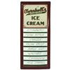 Image 1 : Turnbull's Green Mountain Ice Cream flavor board, litho on tin, VG cond w/minor scratches, 19"H x 8.