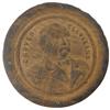 Image 1 : Political checkers, Rare, 23 pressed wooden images & names of Democrats Grover Cleveland & Thomas He