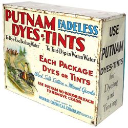 Putnam Dye counter display, larger size, art on both sides, front door has some dents, o/wise Good c