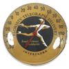 Image 1 : Florists' Telegraph Delivery Interflora thermometer, glass dome in metal frame, few dents in metal f