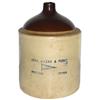 Image 1 : Stoneware, 1 gal fancy jug w/flag from Gray, McLean & Percy- Portland, OR, VG cond w/no damage, 10"H
