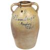 Image 1 : Ohio stoneware 2-handled jug, 8 gal, marked I Lambright, Newport, Ohio, 22" crack running along one 