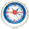 Image 1 : Advertising clock for General Electric Refrigerators, mfgd by GE, electric light-up w/GE advertising