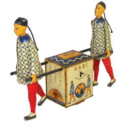 Toy, Kadi, mfgd by Lehmann, Made in Germany, litho on tin windup, works, VG to Exc cond, 6"H x 7"L.