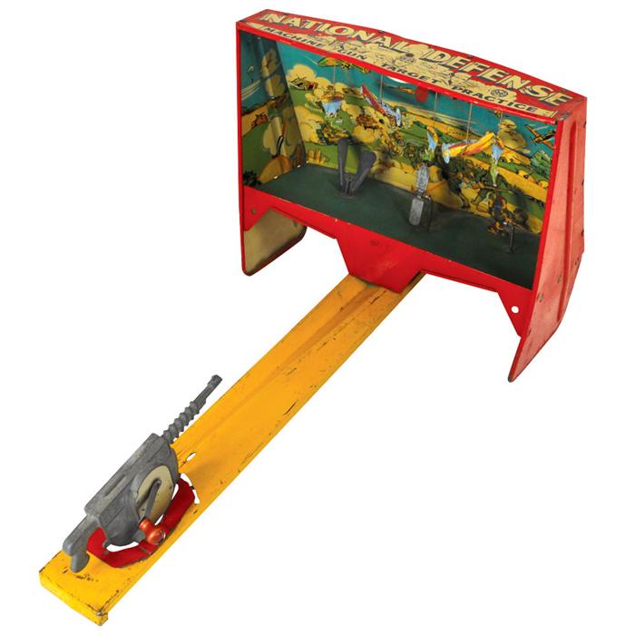 Toy, National Defense Machine Gun Target Practice, litho on metal w ...