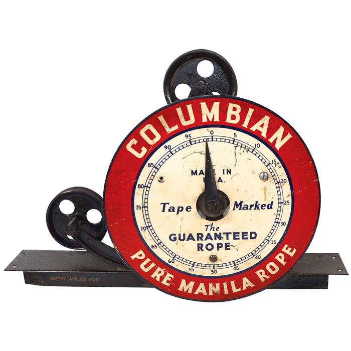 Columbian Pure Manila Rope counter, pull rope & it counts the length, c ...