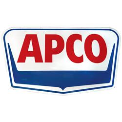 Petroliana, Apco Petroleum Products porcelain sign, 2-sided, c.1950's, Exc cond on both sides, 43"H 