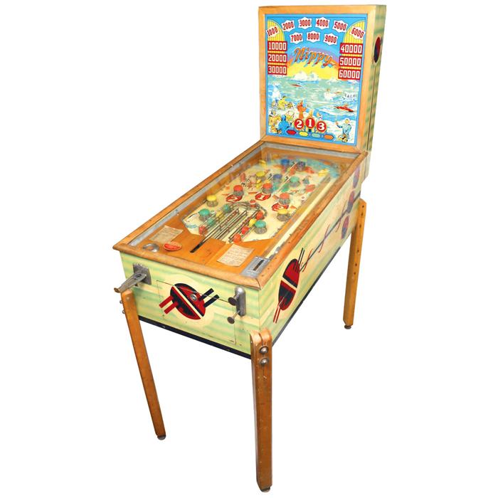 Pinball Machine With Rails Coin-operated pinball machine, Chicago Coin