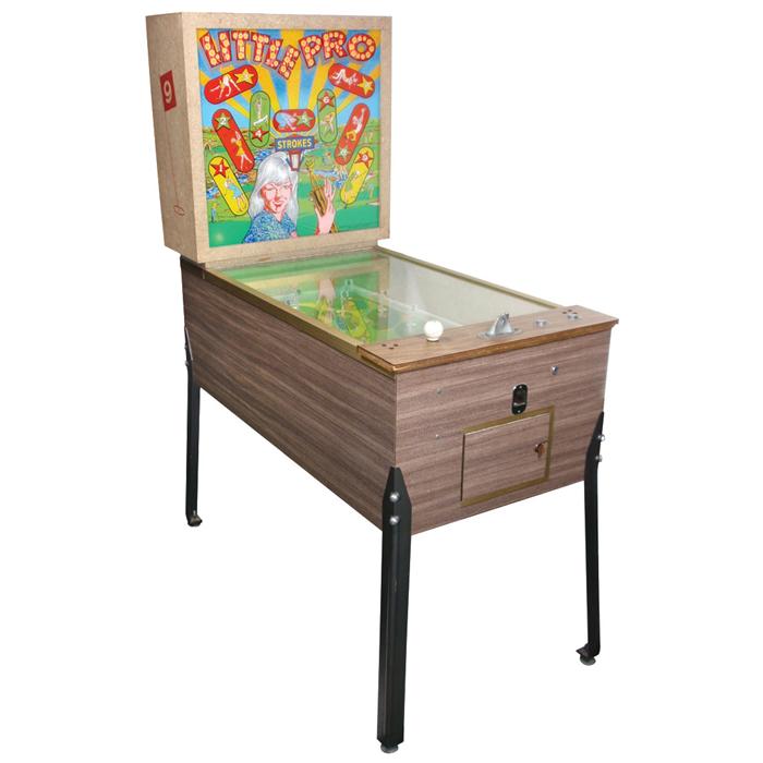 Coin-operated pinball machine w/golf theme,