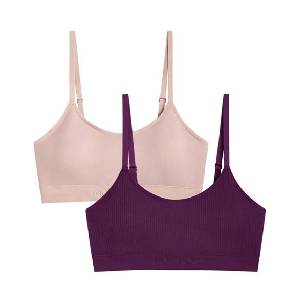 Tommy Hilfiger 2-Pack Soft Stretch Seamless Bra, XL Size, Multi-Colored