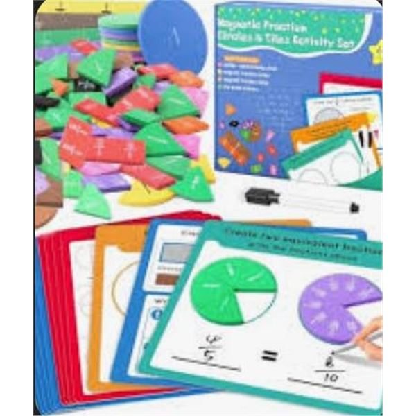 Magnetic Fraction Circles and Tiles Activity Set