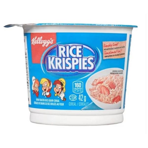 Lot of 12 - Kelloggâ€™s Rice Krispies 42g Cups