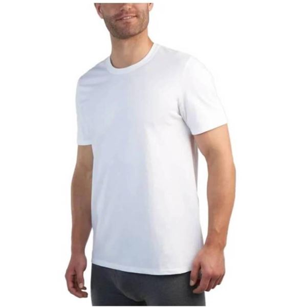 Kirkland Signature 6 Pack Menâ€™s Crew Neck T-Shirts, Size M, 100% Cotton