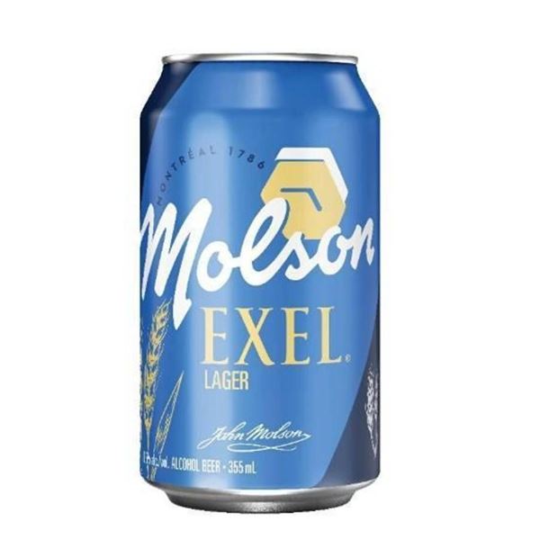 Molson Excel Lager 0.5 Percent Alcohol 355 mL Cans 24 Pack