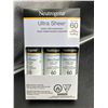 Image 2 : Neutrogena Ultra Sheer Body Mist Sunscreen SPF 60, 3 x 141g