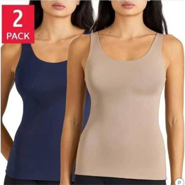 2 Pack - Frank And Oak Womenâ€™s Smoothing Contour Tank, L/G