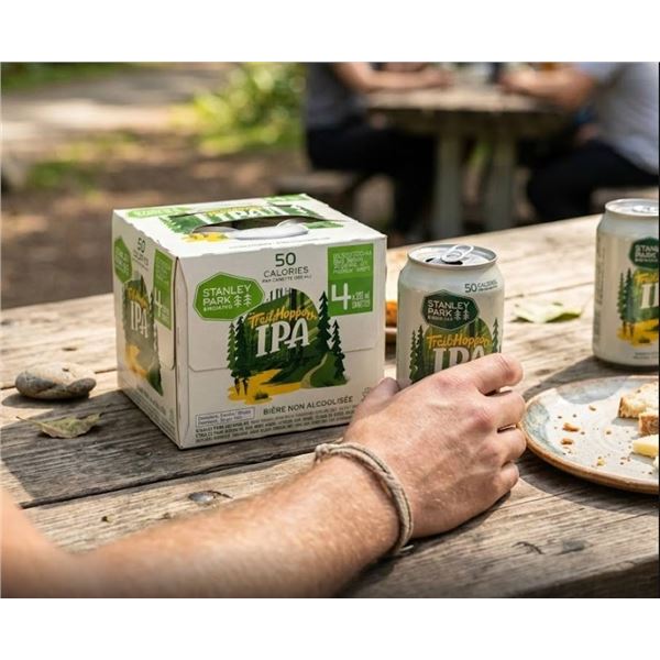 Stanley Park Brewing Trail Hopper IPA 4-Pack Non-Alcoholic Beer, 355 mL Cans