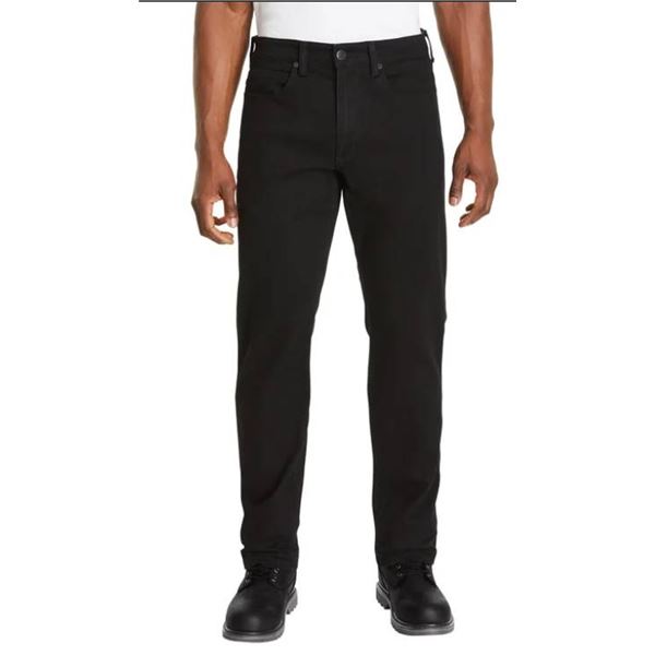 Kirkland Men's Jeans, Straight Fit, Stretch Denim, Black, Size 42x32