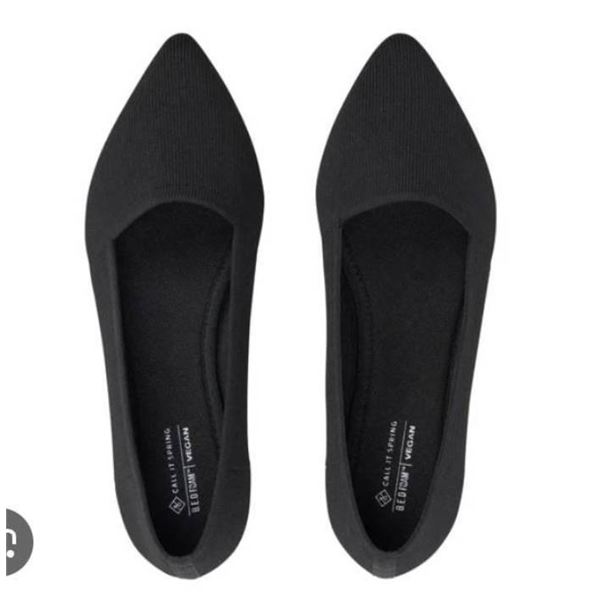 Call It Spring Black Flats, Size 7
