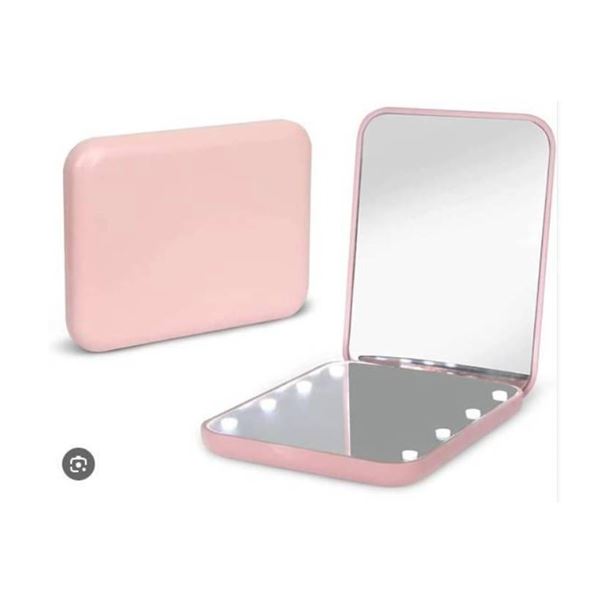 Kintion MR-L2307 Lighted Makeup Mirror, 1X/3X Magnification, Pink