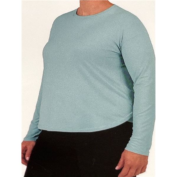 Tuff Athletics Long Sleeve Shirt, XL, Light Blue