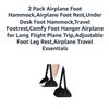 Image 3 : 2 Pack Airplane Foot Hammock for Travel and Under-Desk Use
