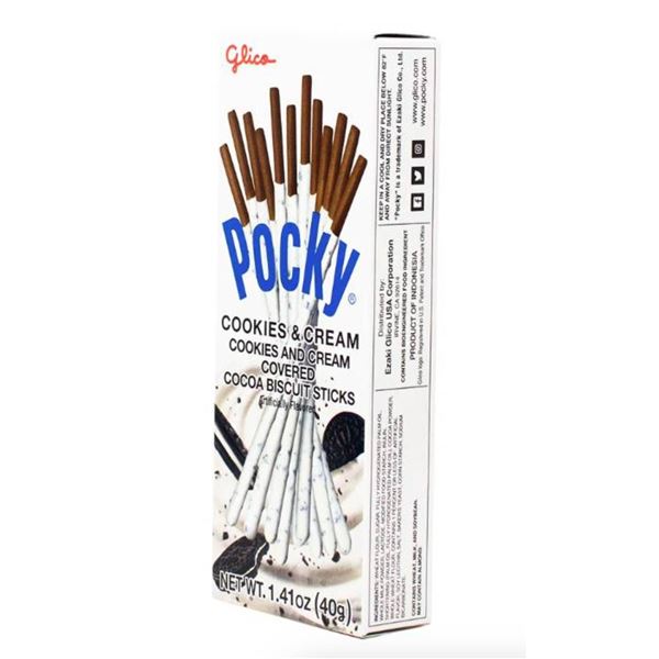 Glico Pocky Cookies & Cream Biscuit Sticks 40g - 10 Packs