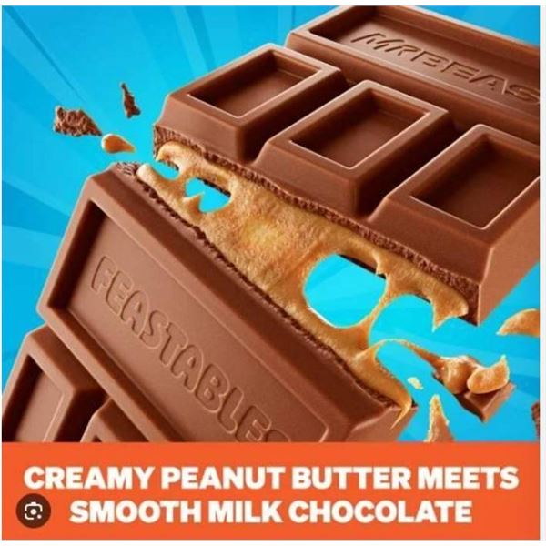 MrBeast Worldâ€™s Best ChocolateÂ  Peanut Butter Bars 10 x 60g