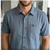 Image 1 : Quiksilver Menâ€™s Short Sleeve Shirt in Blue Size Large