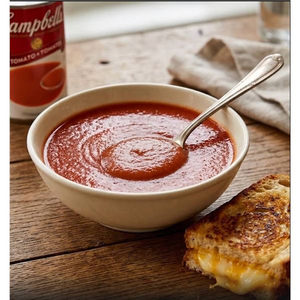 Lot of 6 Campbellâ€™s Condensed Tomato Soup Cans, 284 mL Each