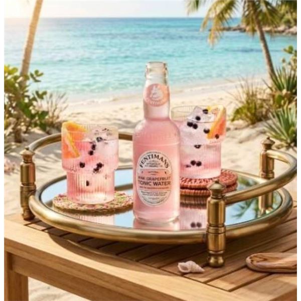 Fentimans Pink Grapefruit Tonic Water 8 x 500ml Bottles