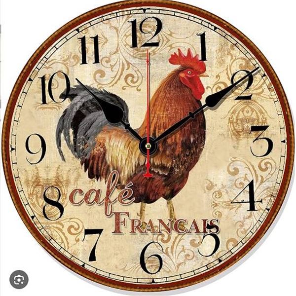 Telisha 14 Inch Wooden Wall Clock