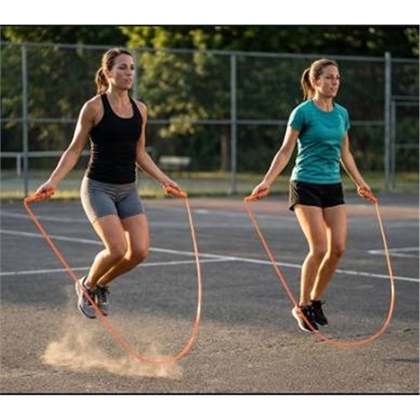 Two Orange SPRI Jump Ropes