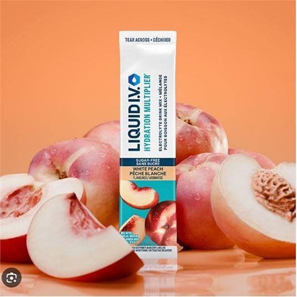 Liquid IV Hydration Multiplier White Peach 20x10g packets