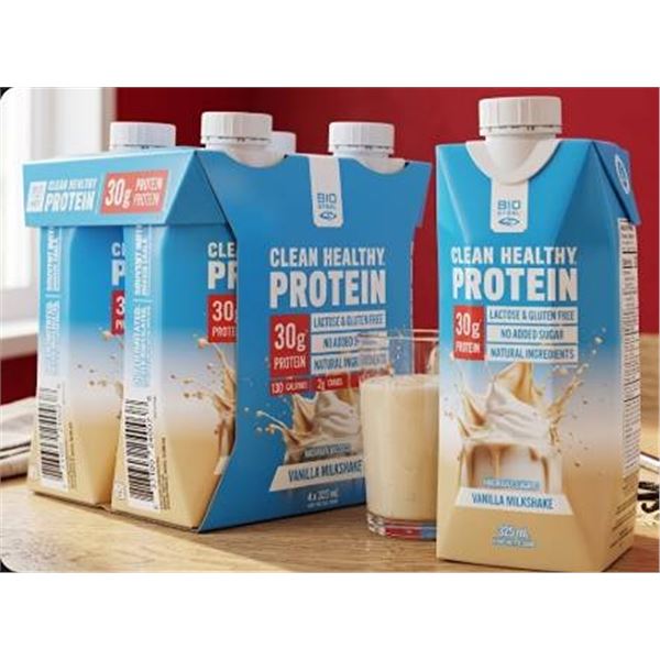 BioSteel Clean Healthy Protein, Vanilla Milkshake, 18X325 ml
