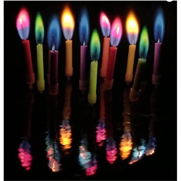 Samrok Colorflame Candles 12-Pack (2 Boxes)