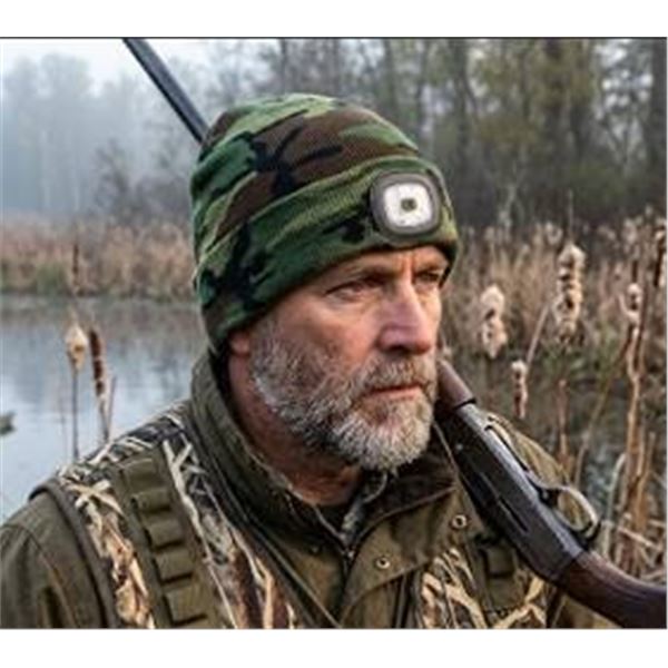 AmPro LED Toque Camo Hat