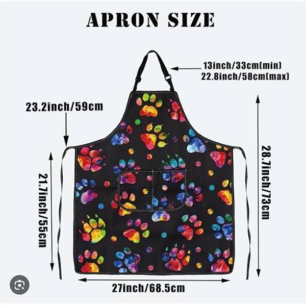 BDPPASS Dog Paw Print Apron