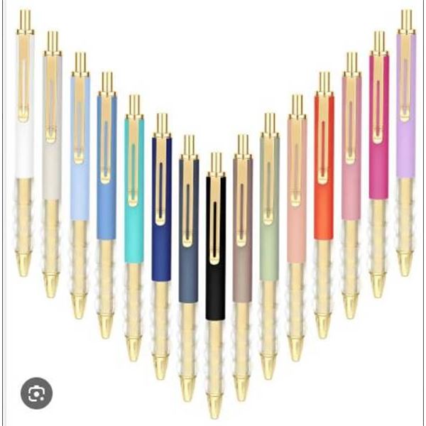 15 Black Ballpoint Pens, Retractable