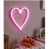 Image 1 : LED Heart Neon Sign Light X0040WOKH9