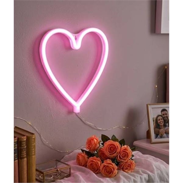 LED Heart Neon Sign Light X0040WOKH9