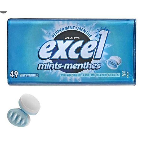 Excel Peppermint Mints 8-Pack 34g Each