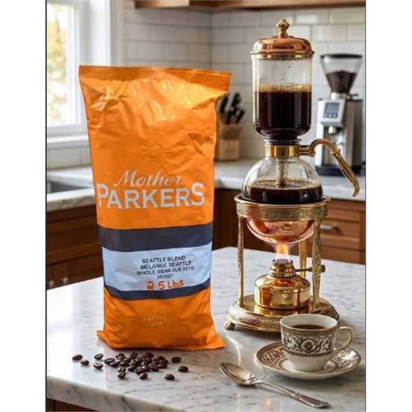 Mother Parkers Seattle Blend Whole Bean Aprox 2.5 Lbs