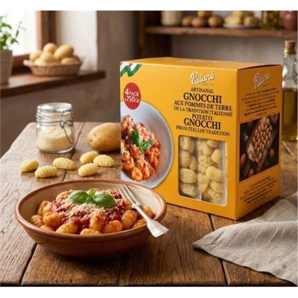 3 x 750 g Pataro Potato Gnocchi, 3 kg Total Weight