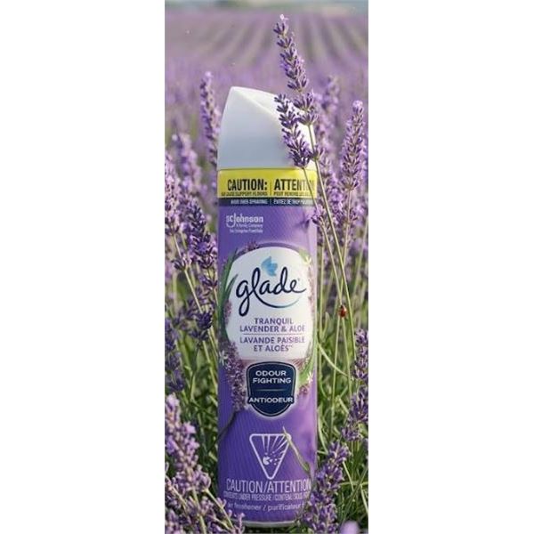 Lot of 6 -Â  Glade Lavender and Aloe 235g Aerosol Spray Cans