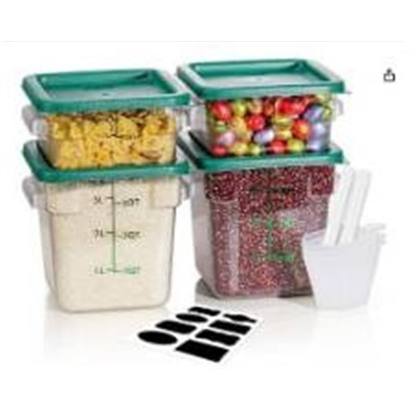 Square Food Storage Container, 4 Quart, Model 5VKLHY