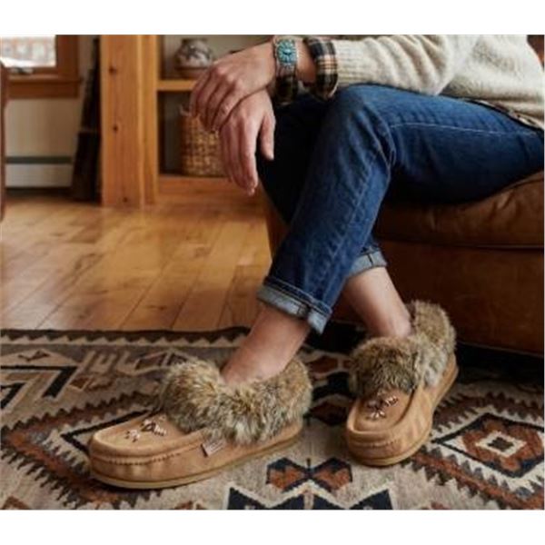 Laurentian Chief 13677L Slippers with Faux Fur Lining, Size 11