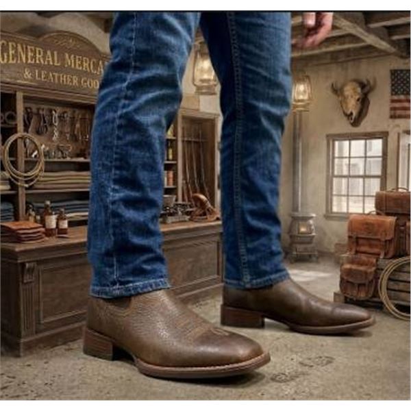 Ariat Men's Booker Ultra Chelsea Boot, Size 8 US, Brown Oiled Rowdy