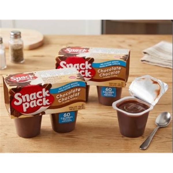 Snack Pack Chocolate Pudding No Sugar Added, 12 Count, 396g